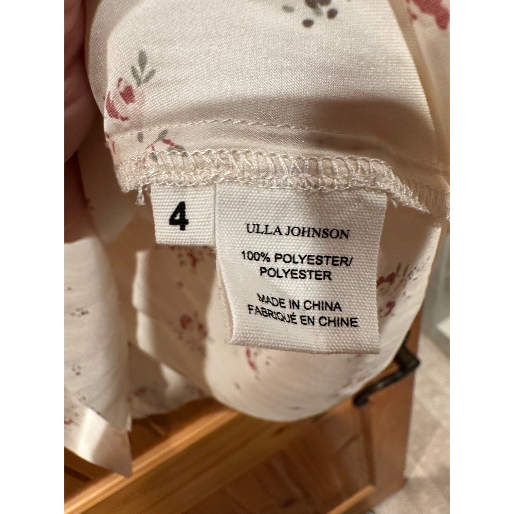 Ulla Johnson Mallory Cottagecore Prairie Floral Blouse Size 4 - Picture 6 of 7